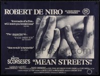 2y056 MEAN STREETS British quad R1970s cool different close up of Robert De Niro, Martin Scorsese!