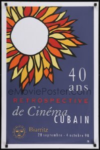 2y152 40 ANS RETROSPECTIVE DE CINEMA CUBAIN Cuban 1998 great art of a large colorful flower!
