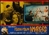 2y878 AMARCORD Italian 18x26 pbusta 1974 Federico Fellini classic comedy, Pupella Maggio!
