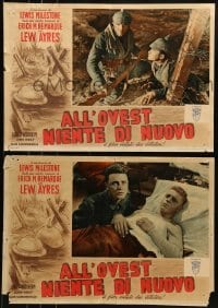 2y864 ALL QUIET ON THE WESTERN FRONT group of 3 Italian 14x19 pbustas 1950 Lew Ayres!
