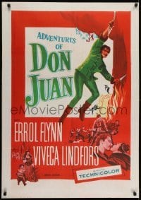 2y072 ADVENTURES OF DON JUAN Middle Eastern poster 1949 Errol Flynn made history, Viveca Lindfors!