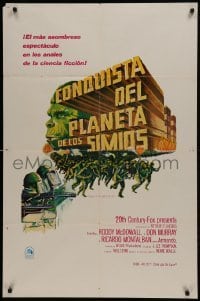 2y076 CONQUEST OF THE PLANET OF THE APES South American 1972 Roddy McDowall, the revolt of the apes!