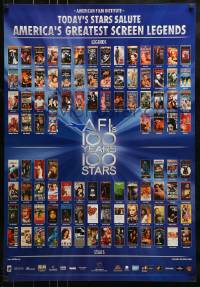 2z861 AFI'S 100 YEARS 100 STARS 27x39 video poster 1999 classic posters w/Gilda, Casablanca & more