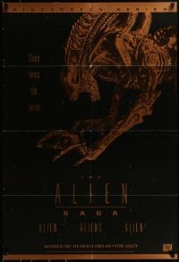 2z862 ALIEN SAGA 27x40 video poster 1997 Sigourney Weaver, great art of Giger's classic monster!