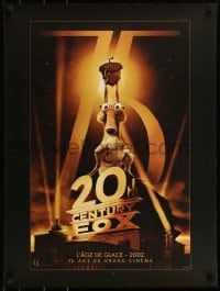 2z399 20TH CENTURY FOX 75TH ANNIVERSARY French commercial poster 2010 cool image from Ice Age!