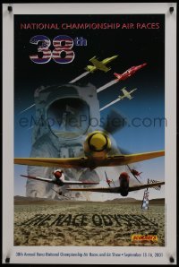 2z603 38TH ANNUAL RENO NATIONAL CHAMPIONSHIP AIR RACES signed 24x36 special poster 2001 by Peters!