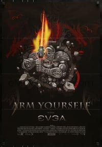 2z618 ARM YOURSELF WITH EVGA 24x35 special poster 2010s wild art of a knight with a flaming sword!