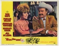 3c241 8 ON THE LAM LC #2 1967 c/u of Bob Hope with mustache & cowboy hat with sexy Jill St. John!