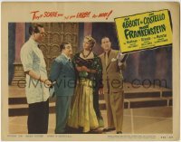 3c242 ABBOTT & COSTELLO MEET FRANKENSTEIN LC #4 R1956 Bud & Lou with pretty Jane Randolph!