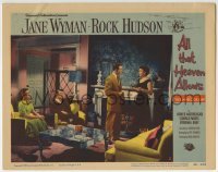 3c259 ALL THAT HEAVEN ALLOWS LC #5 1955 Rock Hudson & Gloria Talbott watch Jane Wyman talk to son!