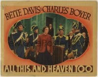 3c260 ALL THIS & HEAVEN TOO LC 1940 French governess Bette Davis surrounded by soldiers in court!