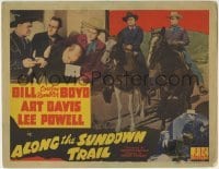 3c017 ALONG THE SUNDOWN TRAIL TC 1942 Bill Cowboy Rambler Boyd catching bad guy & on his horse!