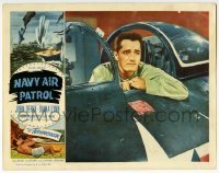 3c270 ANNAPOLIS STORY LC 1955 Don Siegel, c/u of John Derek in fighter plane, Navy Air Patrol!