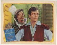 3c273 AS YOU LIKE IT LC #1 R1949 man with feathered hat behind Sir Laurence Olivier, Shakespeare!