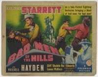 3c022 BAD MEN OF THE HILLS TC 1942 Charles Starrett & Russell Hayden are bad news for bad men!