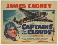3c039 CAPTAINS OF THE CLOUDS TC 1942 c/u of James Cagney + great art of World War II airplanes!
