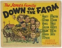 3c066 DOWN ON THE FARM TC 1938 Jones Family, Jed Prouty, Spring Byington, Fazenda, great art!