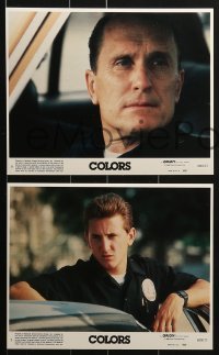 3d032 COLORS 8 8x10 mini LCs 1988 Sean Penn & Robert Duvall as cops, directed by Dennis Hopper!