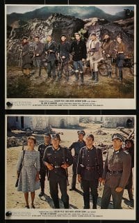 3d016 GUNS OF NAVARONE 10 color 8x10 stills R1966 Gregory Peck, Anthony Quinn, top cast, World War II!