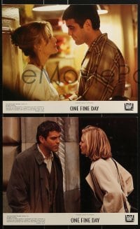 3d061 ONE FINE DAY 8 color 8x10 stills 1996 Michelle Pfeiffer, George Clooney, directed by Hoffman!