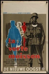 3f420 GREEN HARVEST Belgian 1959 La verte moisson, Pierre Dux, Dany Saval, d'apres Hurel art!