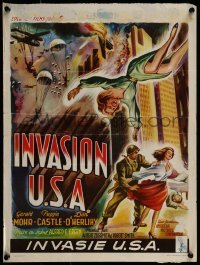 3f424 INVASION U.S.A. Belgian 1952 New York topples, San Francisco in flames, dam destroyed!