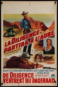 3f464 STAGE TO THUNDER ROCK Belgian 1964 Barry Sullivan, Marilyn Maxwell, vengeance & violence!