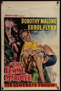 3f470 TOO MUCH, TOO SOON Belgian 1958 Errol Flynn, sexy Dorothy Malone as Diana Barrymore!