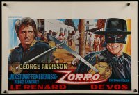 3f485 ZORRO THE FOX Belgian 1968 Guido Zurli's El Zorro, Piovano art of masked George Ardisson!