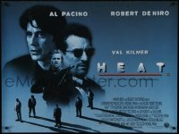 3f189 HEAT British quad 1996 Al Pacino, Robert De Niro, Val Kilmer, Michael Mann directed!