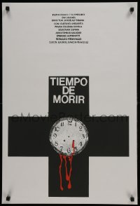 3f387 TIEMPO DE MORIR Cuban 1985 Jorge Ali Triana, cool artwork of bleeding clock!