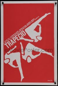 3f388 TRAPEZE Cuban silkscreen R1990s great circus art of three performers by Niko!