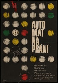 3f039 WISHING MACHINE Czech 11x16 1967 Josef Pinkava's Automat na Prani, sci-fi space fantasy!