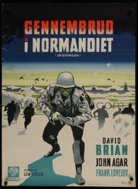 3f218 BREAKTHROUGH Danish 1952 David Brian, John Agar, Frank Lovejoy, World War II, Benny Stilling!