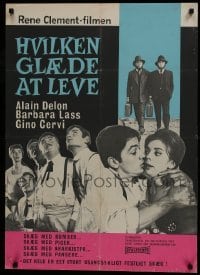 3f229 JOY OF LIVING Danish 1964 Rene Clement's Che Gioia Vivere, Alain Delon, Barbara Lass!