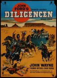 3f253 STAGECOACH Danish R1960s John Wayne in the classic movie that made him a huge star