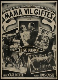 3f255 STUPID MAMA Danish 1934 Carl Boese's Liebe Dumme Mama, great images of top cast!