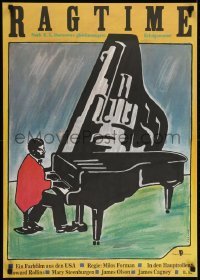 3f093 RAGTIME East German 23x32 1987 Milos Forman, different piano playing art by B. Krause!