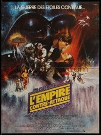 3f149 EMPIRE STRIKES BACK French 15x21 1980 cool GWTW style artwork by Roger Kastel!