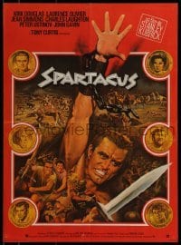 3f167 SPARTACUS French 16x22 R1970s Stanley Kubrick, Kirk Douglas, Jean Simmons, Jean Mascii art!