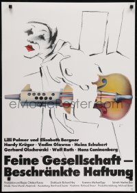 3f745 HIGH SOCIETY LIMITED German 1982 completely different art of Lilli Palmer and rifle/violin!