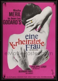 3f763 MARRIED WOMAN German 1965 Jean-Luc Godard's Une femme mariee, controversial sex triangle!