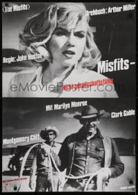 3f764 MISFITS German R1972 Clark Gable, close-up of sexy Marilyn Monroe, John Huston!