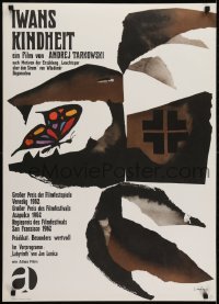 3f766 MY NAME IS IVAN German 1963 Andrei Tarkovsky's 1st feature film, Ivanovo detstvo, Lenica art!