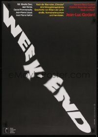 3f796 WEEK END German 1968 Jean-Luc Godard, different title design by Hans Hillmann!