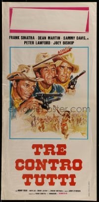 3f117 SERGEANTS 3 Italian locandina R1963 John Sturges, Frank Sinatra, Rat Pack parody of Gunga Din!