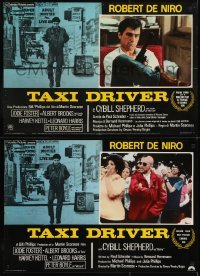 3f135 TAXI DRIVER group of 10 Italian 18x26 pbustas 1976 Robert De Niro, different images!
