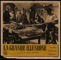 3f136 GRAND ILLUSION Italian 13x14 pbusta 1946 Jean Renoir's La Grande Illusion, anti-war classic!