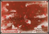 3f931 BUTCH CASSIDY & THE SUNDANCE KID Polish 26x38 1983 art of Newman & Redford by Swierzy!