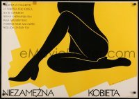 3f990 UNMARRIED WOMAN Polish 27x37 1978 Paul Mazursky directed, sexy Jill Clayburgh, Wasilewski art
